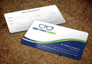 Business Card Design by chandrayaan.creative for Jones Family Eyecare | Design: #10498882
