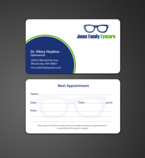 Business Card Design by chandrayaan.creative for Jones Family Eyecare | Design: #10504673