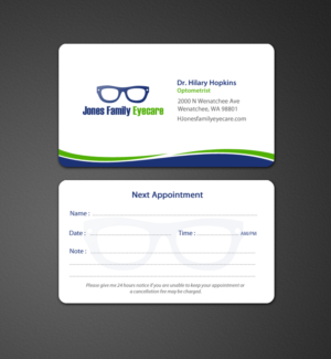 Business Card Design by chandrayaan.creative for Jones Family Eyecare | Design: #10504674