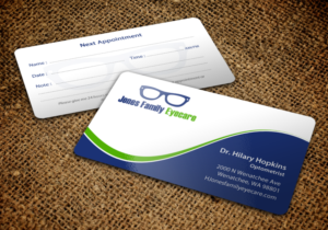 Business Card Design by chandrayaan.creative for Jones Family Eyecare | Design: #10504675