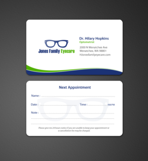 Business Card Design by chandrayaan.creative for Jones Family Eyecare | Design: #10504676