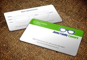 Business Card Design by chandrayaan.creative for Jones Family Eyecare | Design: #10504711
