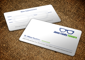 Business Card Design by chandrayaan.creative for Jones Family Eyecare | Design: #10504713