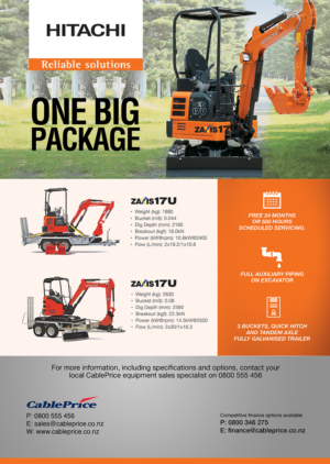 Hitachi Mini Excavator Package | Diseño Publicitario por IG Creative Solutions