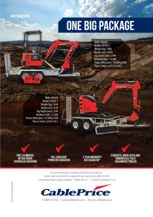 Hitachi Mini Excavator Package | Diseño Publicitario por JCR
