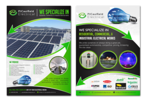 P.J. Caulfield Electrical work flyer 