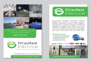 Flyer Design by Jecha for PJ Caulfield Electrical Pty Ltd | Design: #10585709