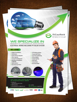 Flyer Design by creative.bugs for PJ Caulfield Electrical Pty Ltd | Design: #10505215