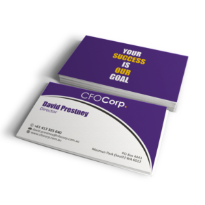 CFOCorp - Business Card for David Prestney (Founding Director) | Diseño de Tarjeta de Presentación por jassi_graphics