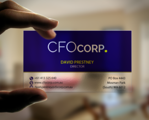 CFOCorp - Business Card for David Prestney (Founding Director) | Business Card Design by chandrayaan.creative