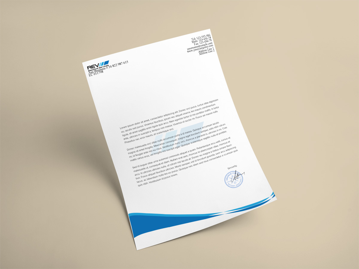 Letterhead Design by Ather for this project | Design #10543220