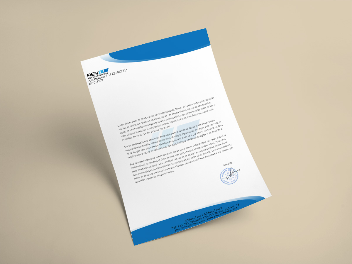 Letterhead Design by Ather for this project | Design #10546701