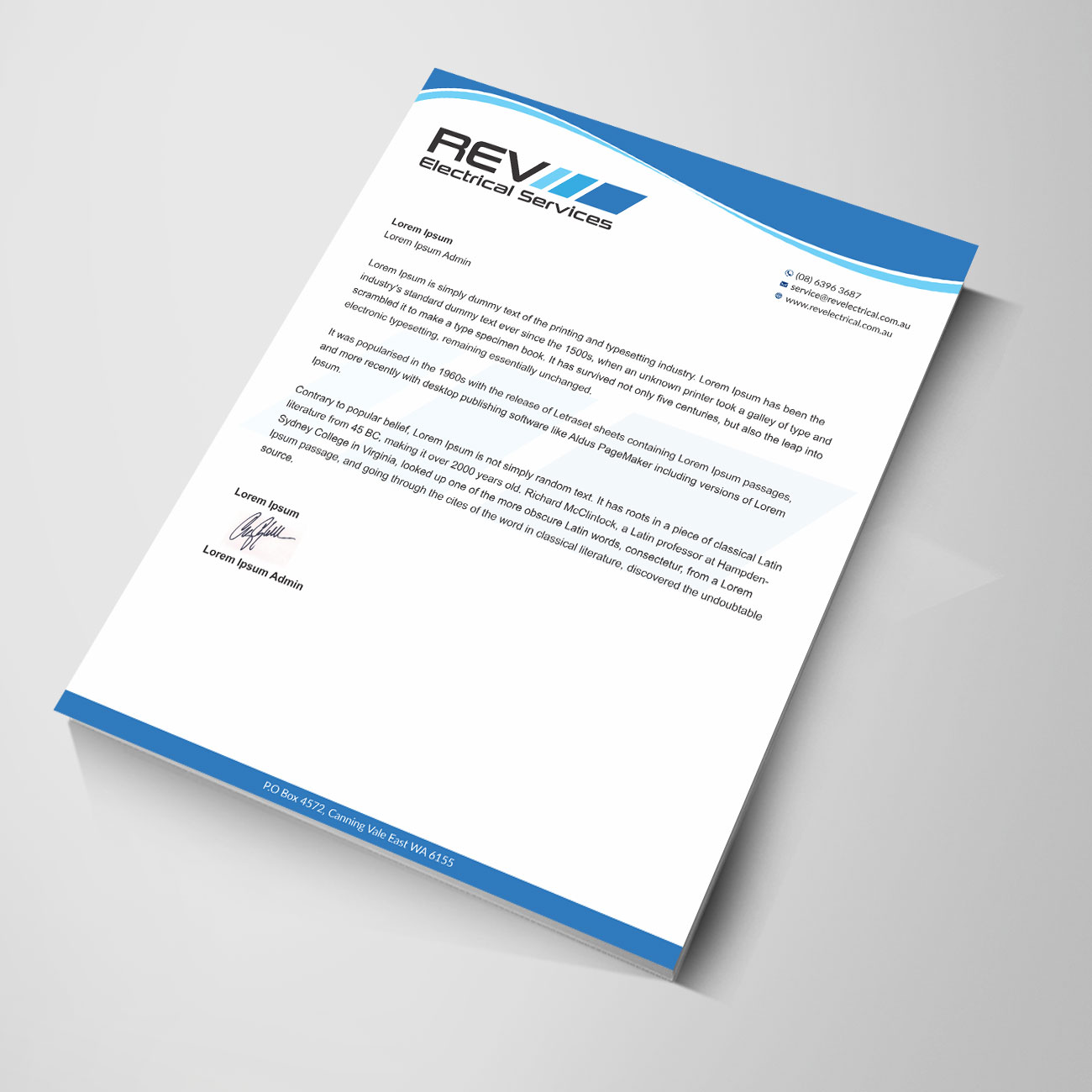 upmarket serious electric company letterhead design for a company making letterhead
