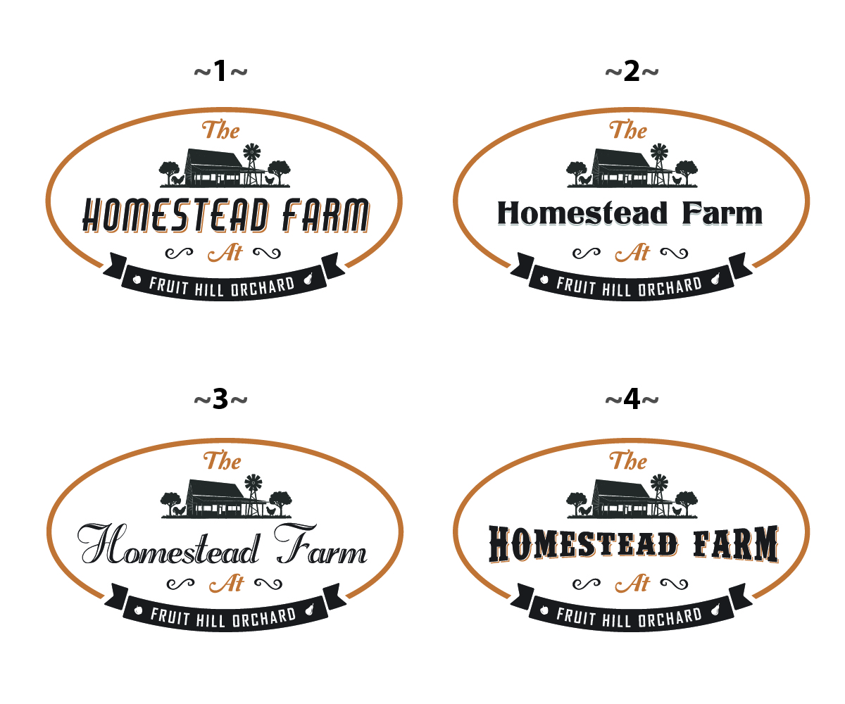Logo Design by lunapix for The Homestead Farm at Fruit Hill Orchard  | Design #10590397