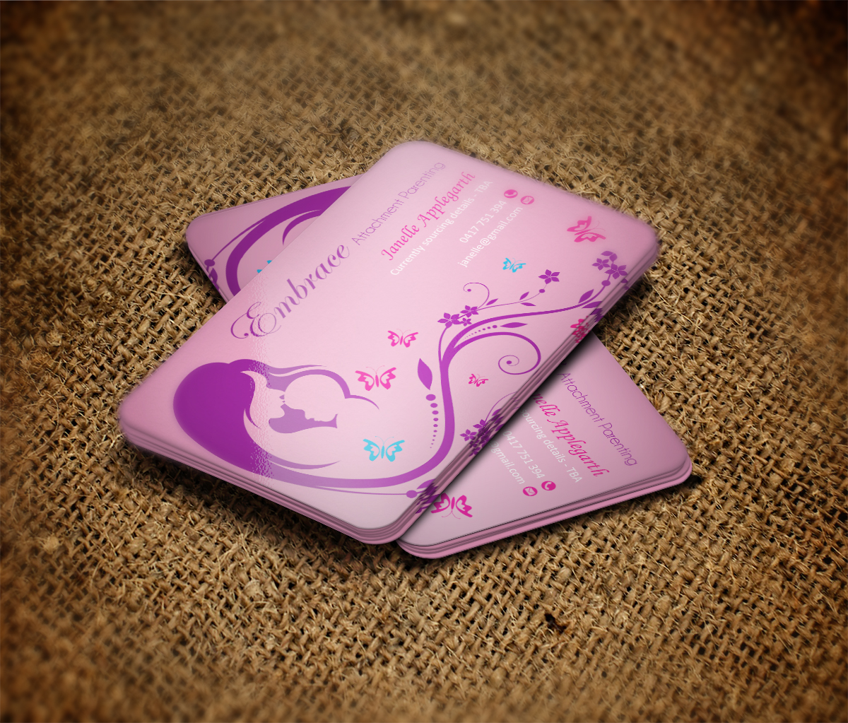 Business Card Design by Grafactory for Embrace Attachment Parenting | Design #10555180