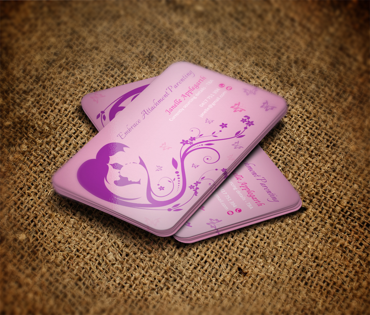 Design de Carte de Visite par Grafactory pour Embrace Attachment Parenting | Design #10559003