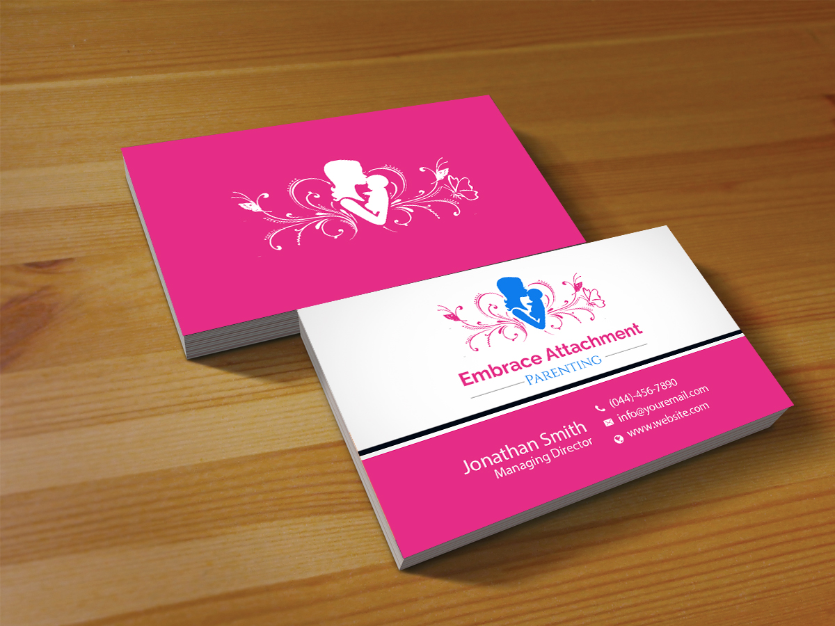 Business Card Design by Creations Box 2015 for Embrace Attachment Parenting | Design #10542094