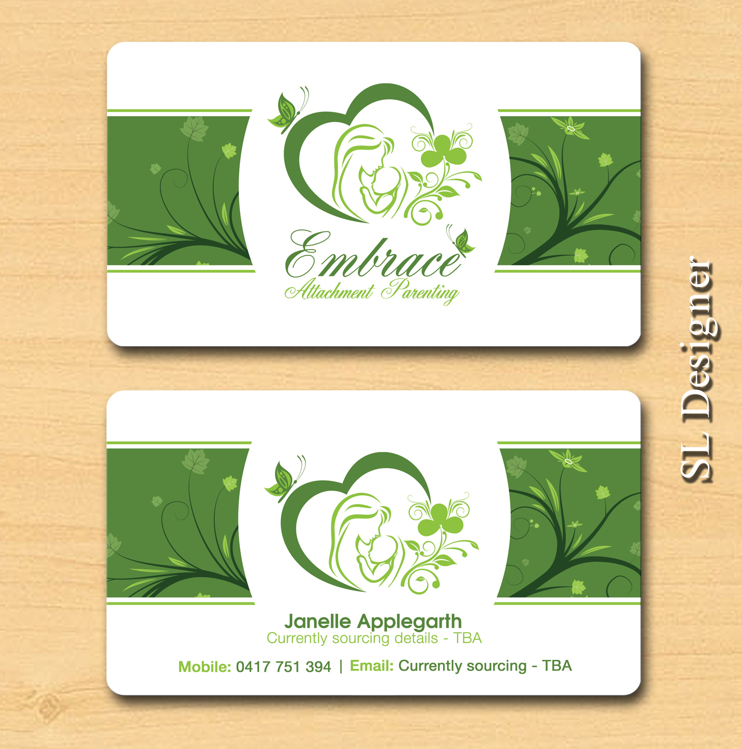 Design de Carte de Visite par SL Designer pour Embrace Attachment Parenting | Design #10536200