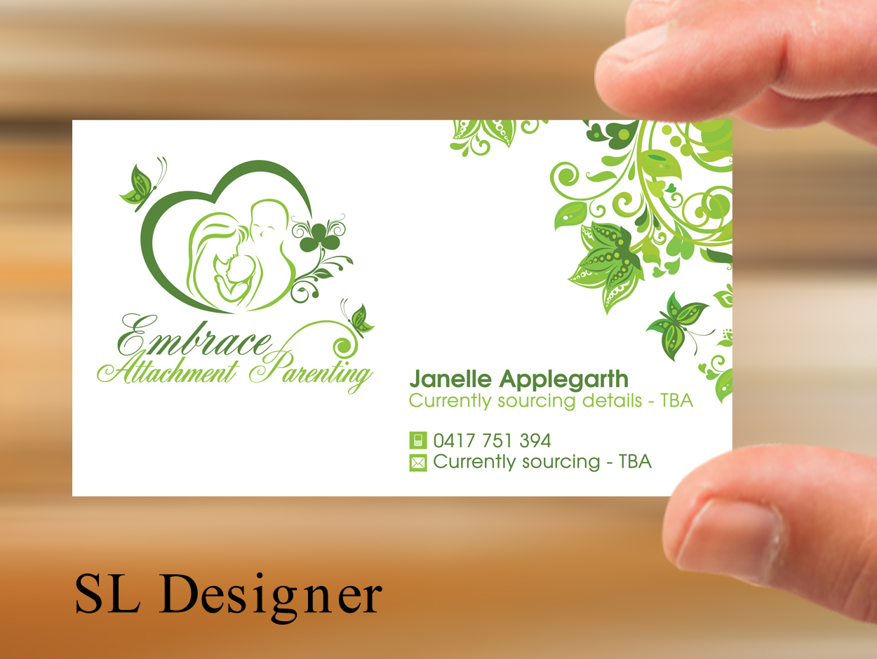 Design de Carte de Visite par SL Designer pour Embrace Attachment Parenting | Design #10555453