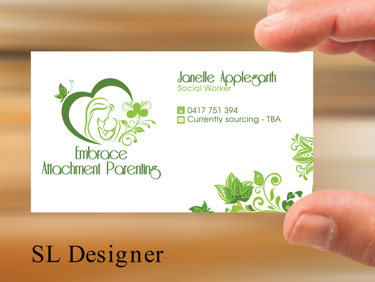 Business Card Design by SL Designer for Embrace Attachment Parenting | Design #10572325