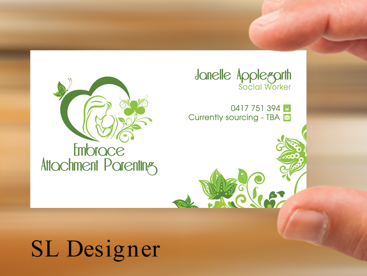 Business Card Design by SL Designer for Embrace Attachment Parenting | Design: #10577408