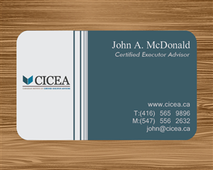 Business Card Design by raanvinu for CICEA | Design: #2220340