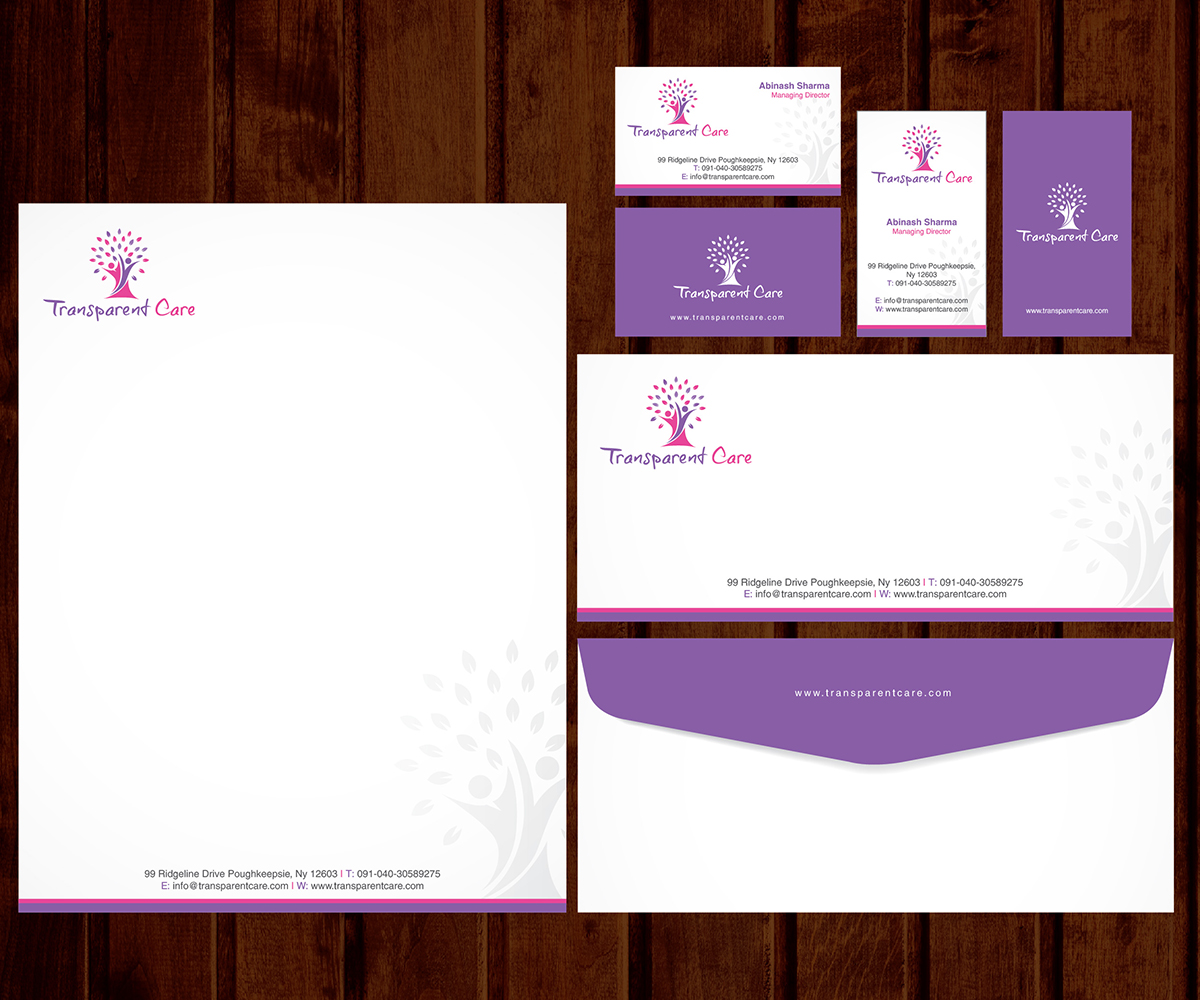 Stationery Design by Mars Multimedia for Transparent Care  | Design #10518147