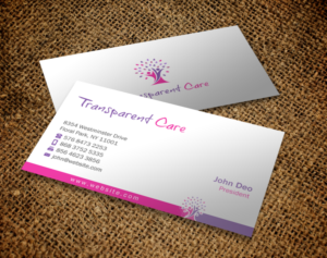 Stationery Design by Brand aid for Transparent Care  | Design: #10529686