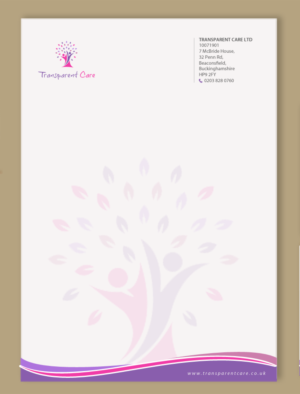 Schreibwaren-Design von chandrayaan.creative für Transparent Care  | Design: #10802460