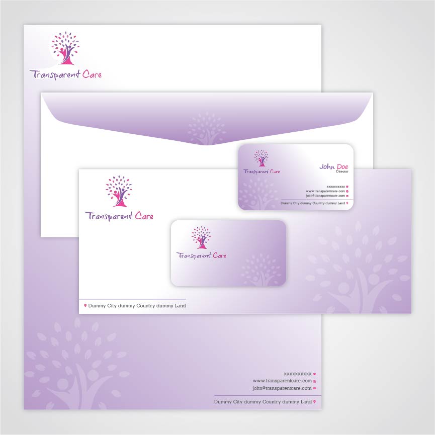 Stationery Design by zoovdesign for Transparent Care  | Design #10529750