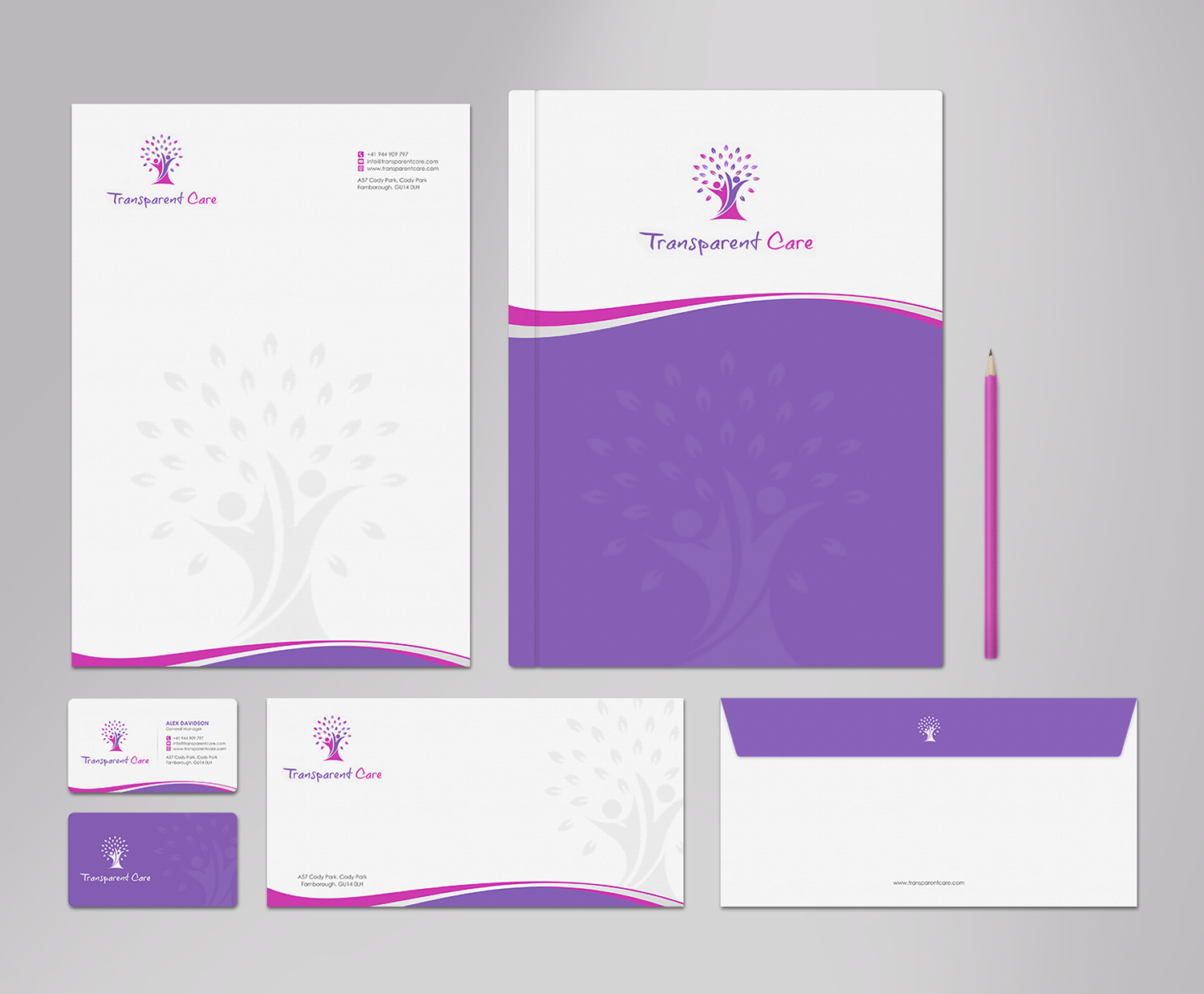 Schreibwaren-Design von logodentity für Transparent Care  | Design #10524865