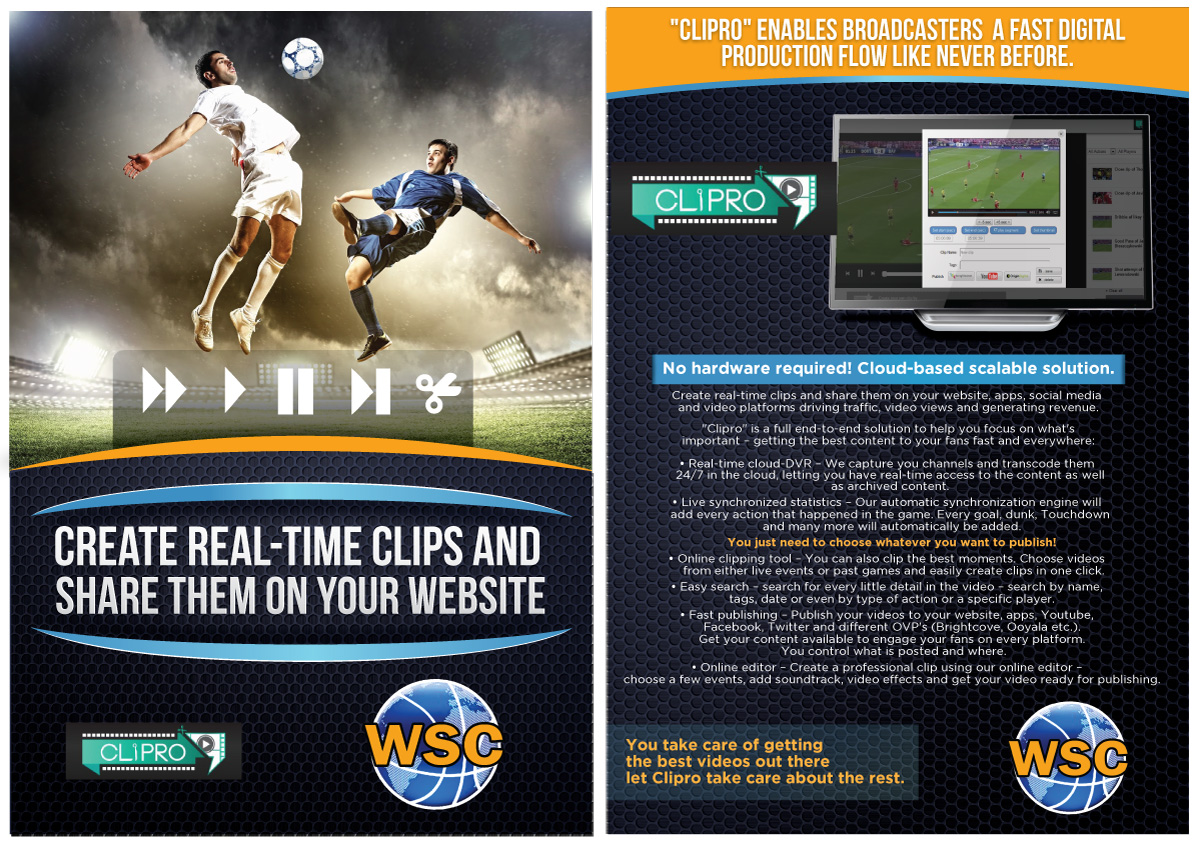 Brochure Design by JCR for W.S.C Sports Technologies | Design #2220019