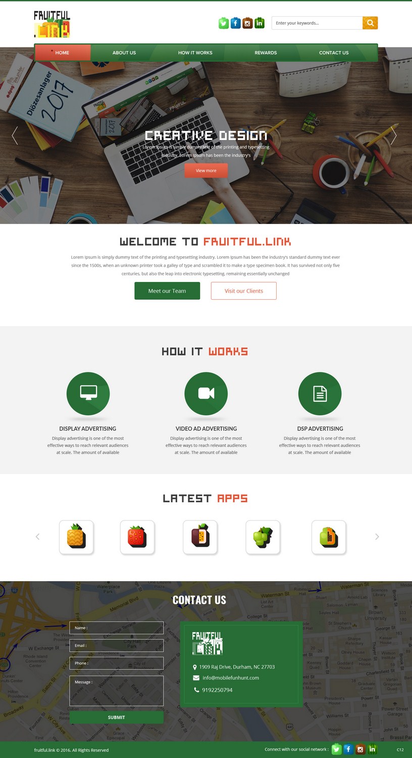 Web Design by pb for fruitful.link | Design #10517999