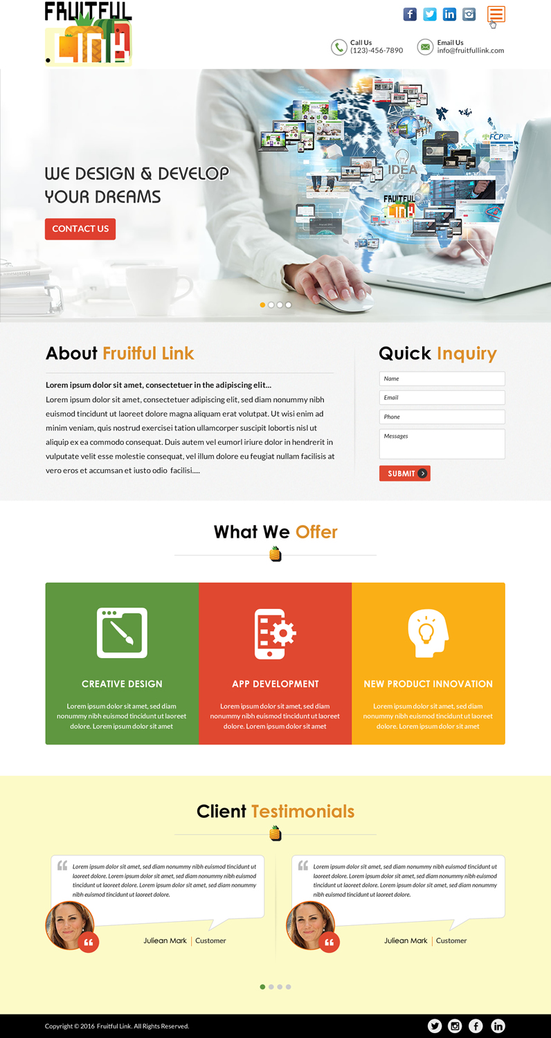 Web Design by Sbss for fruitful.link | Design #10511124