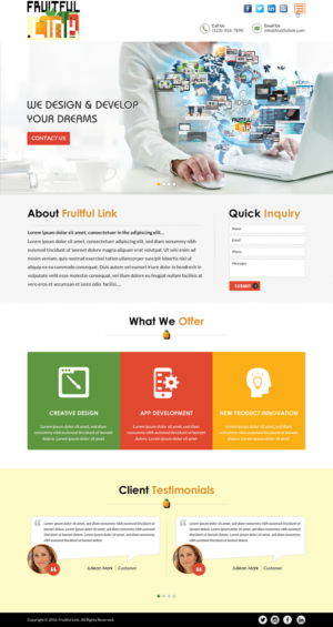 Web Design by Sbss for fruitful.link | Design: #10511124