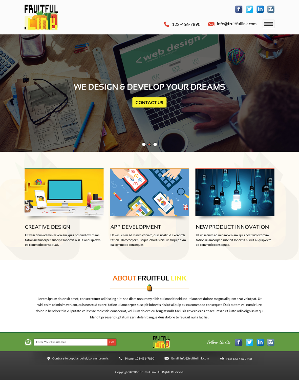 Web Design by Sbss for fruitful.link | Design #10511125