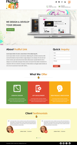 Web Design by Sbss for fruitful.link | Design: #10511127