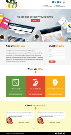 Web Design by Sbss for fruitful.link | Design: #10511130