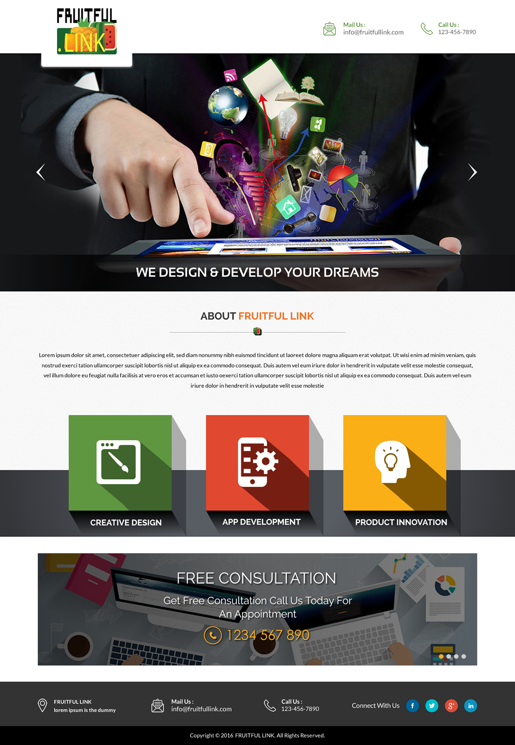 Diseño Web por Sbss para fruitful.link | Diseño #10519601
