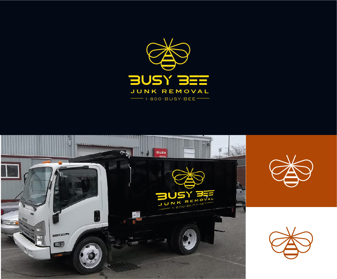 Logo Design by Birdcage for Busy Bee Junk Removal | Design #10574368