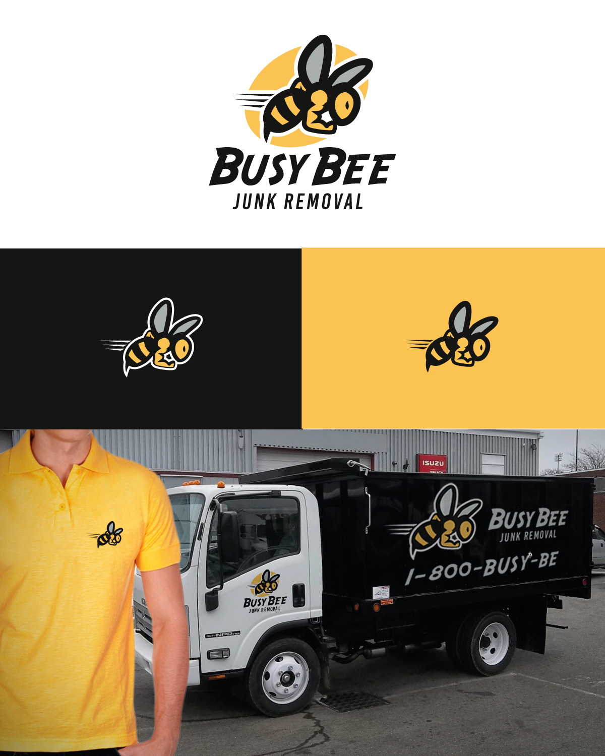Logo Design by Solo Brand for Busy Bee Junk Removal | Design #10551623