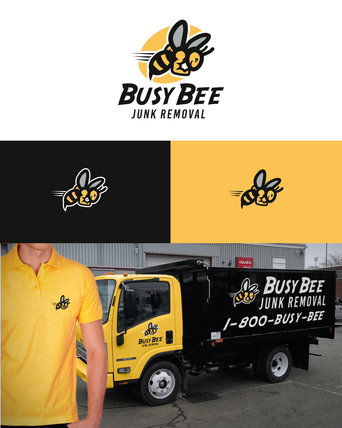 Logo Design by Solo Brand for Busy Bee Junk Removal | Design #10560517