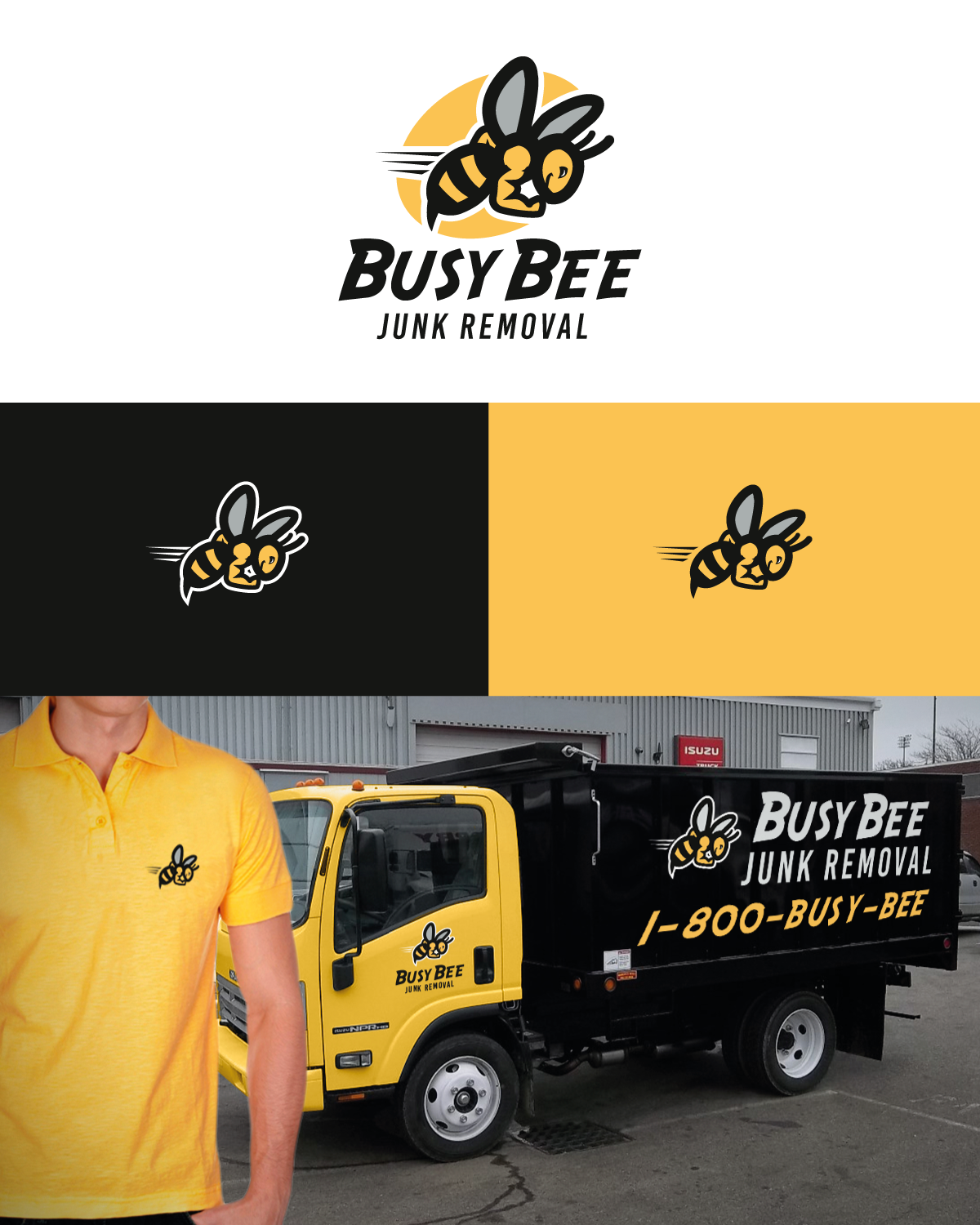 Logo Design by Solo Brand for Busy Bee Junk Removal | Design #10560518