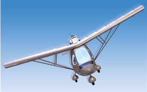 Ultralight Airplane Cartoon | Design Illustration par Grace A