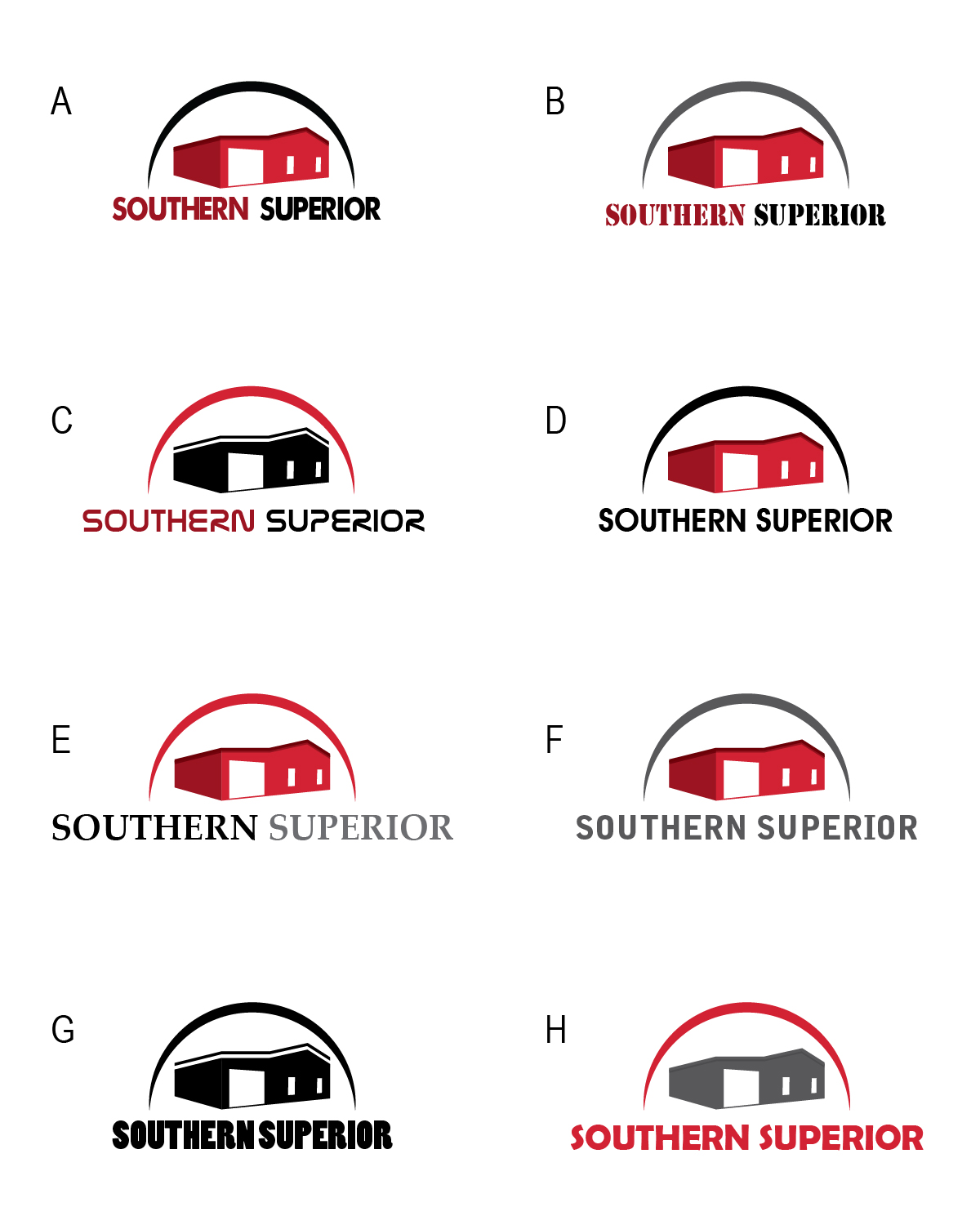 Logo Design by Black Arrow for Southern Superior Construction  | Design #10617528