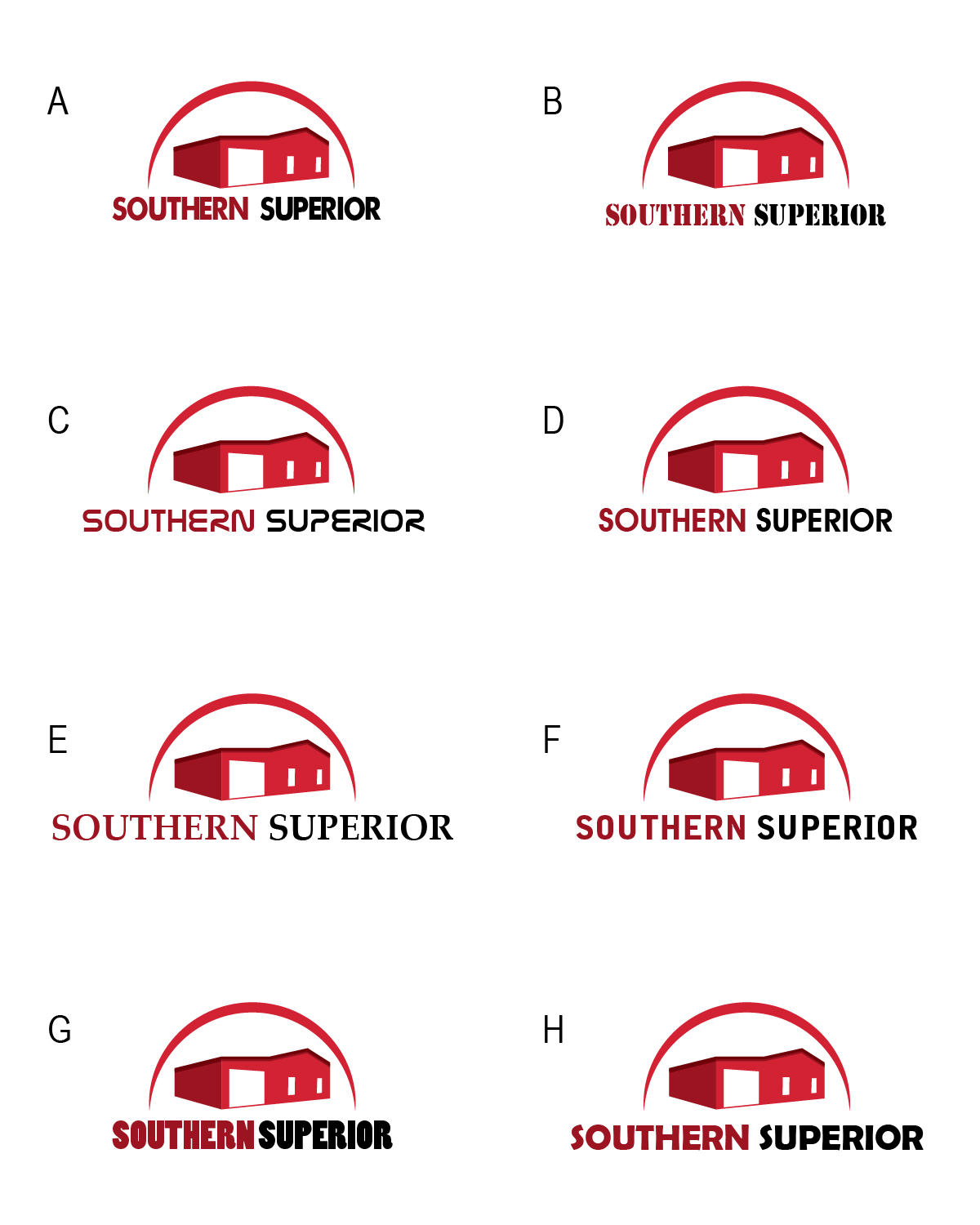 Logo-Design von Black Arrow für Southern Superior Construction  | Design #10617529