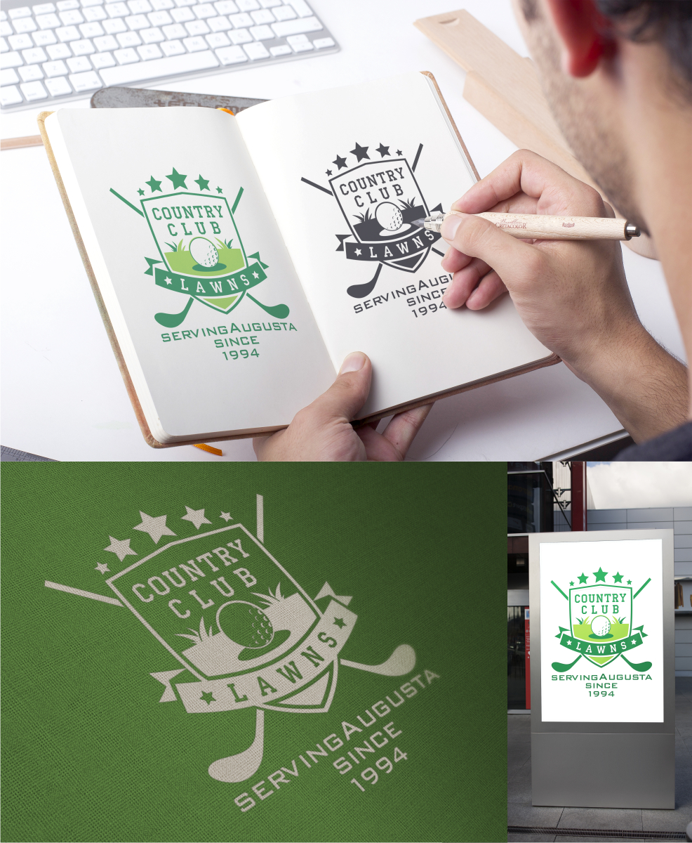 Logo Design by Alex_Yaroshenko for Country Club Lawns | Design: #10549075