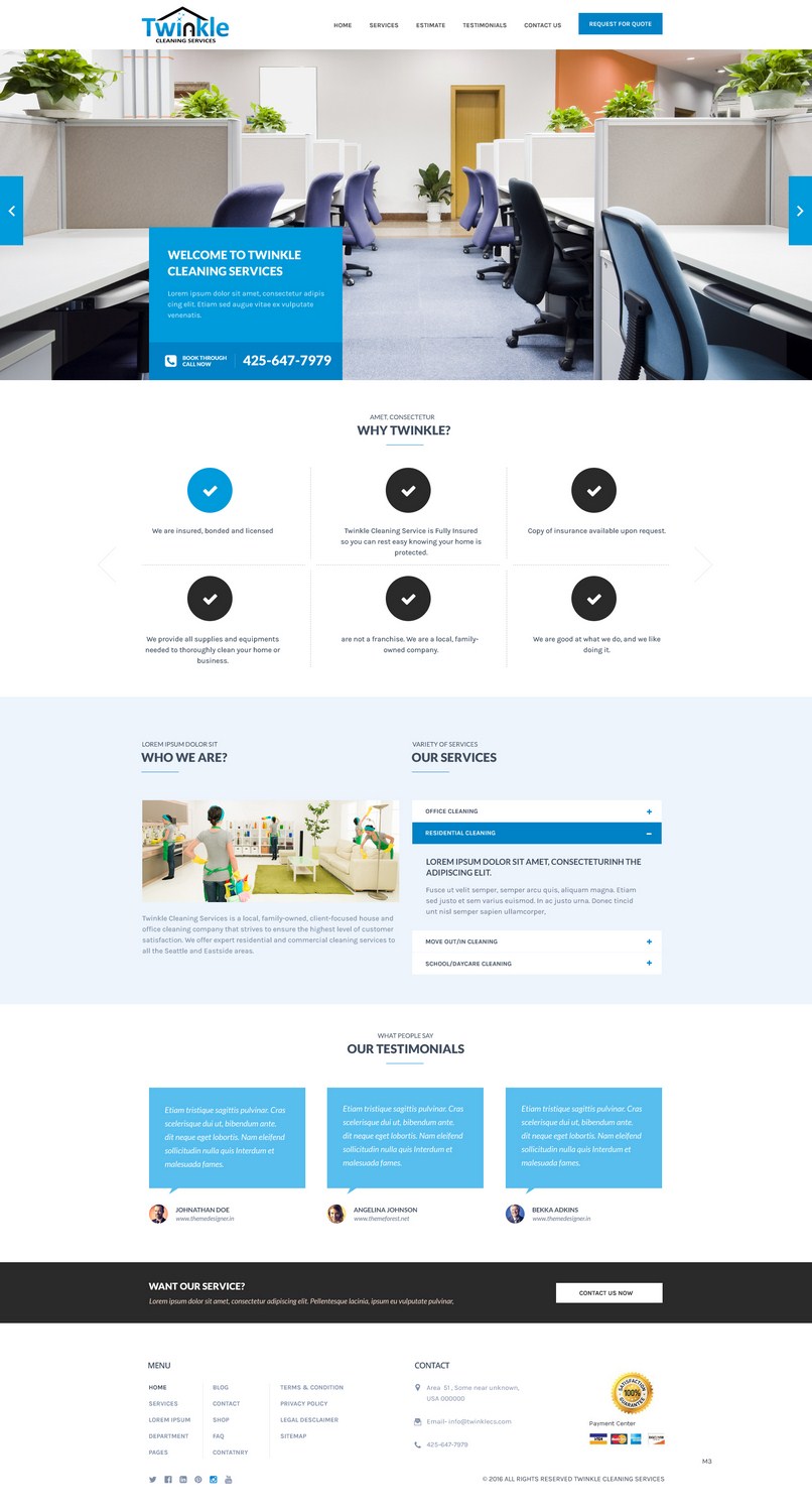 Web Design by pb for Twinkle Cleaning Services, LLC | Design #10531007