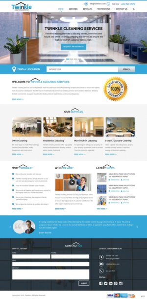 Web Design by pb for Twinkle Cleaning Services, LLC | Design: #10531011