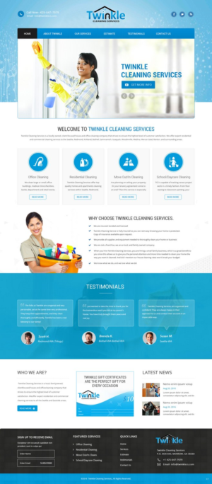 Web Design by pb for Twinkle Cleaning Services, LLC | Design: #10537183